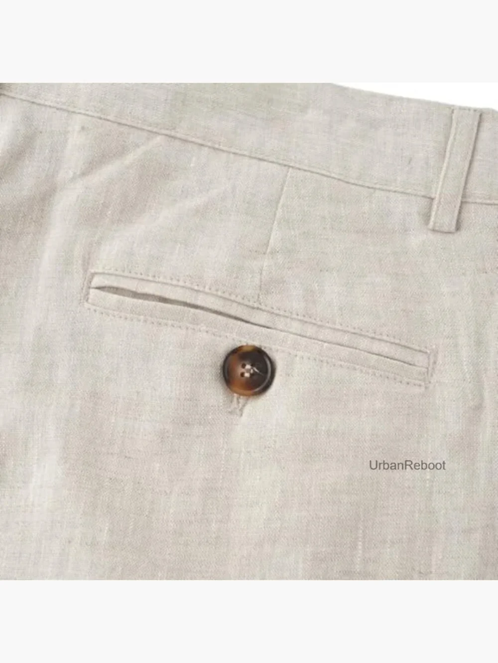 Linen Pants Smart Casual Trousers Summer with Pockets